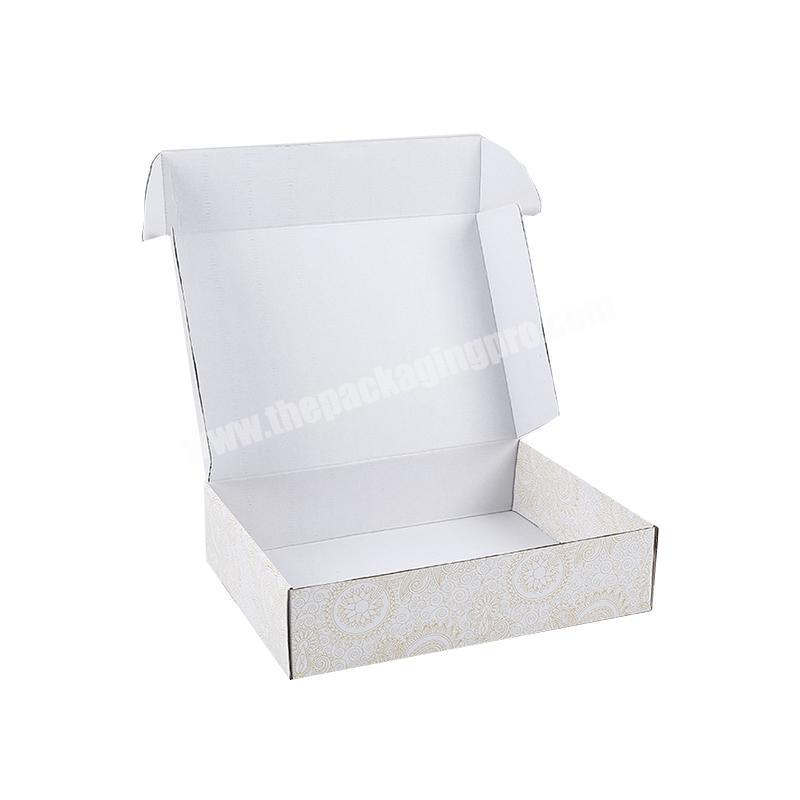 Custom Holographic Logo Cardboard Mail Box Flat Shipping Box