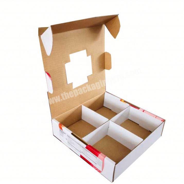 Customized mailing packaging shipping cardboard box with dividers