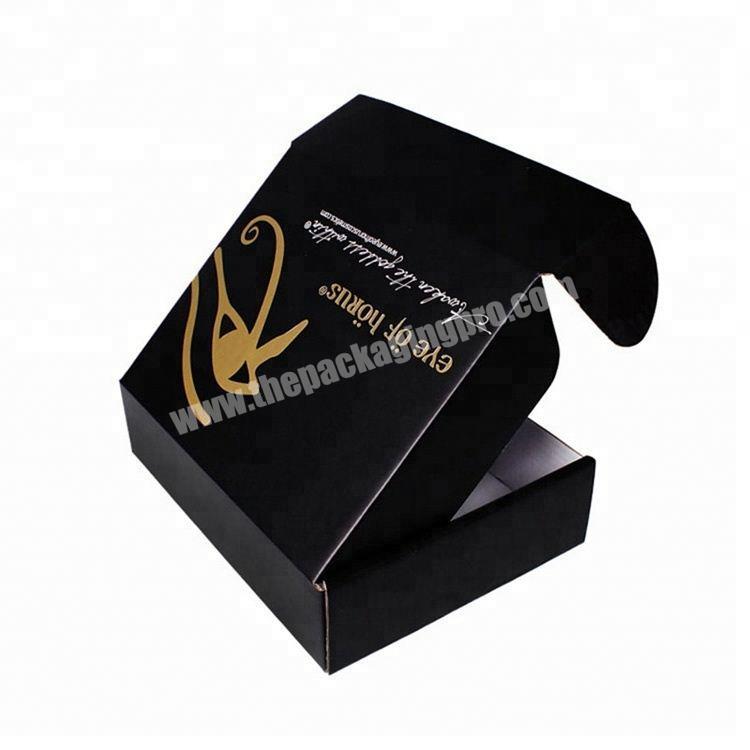 Custom Black Flat Gift storage kraft carton Packaging clear Paper Folding Box for Clothing shoes