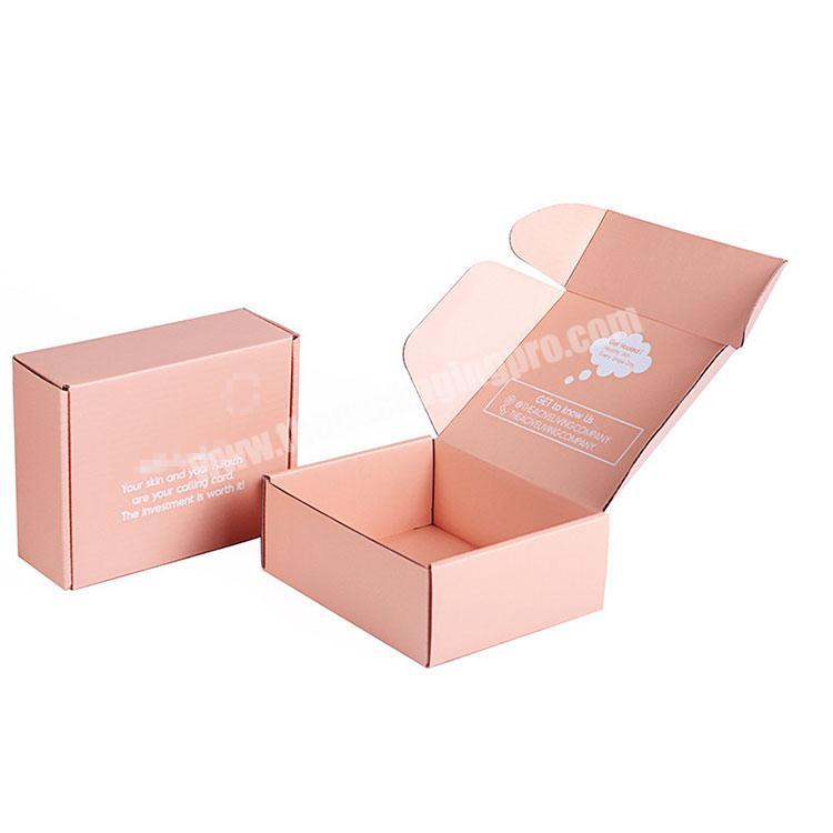 Custom color printed rainbow pink cardboard box packaging holographic transport corrugated boxes