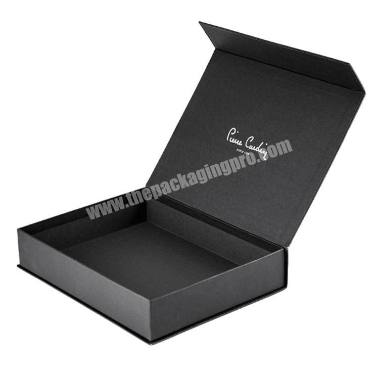 Wholesale Large Black Custom Logo Paper Cardboard Packaging Box Luxury Magnetic Paper Gift Box With Magnet