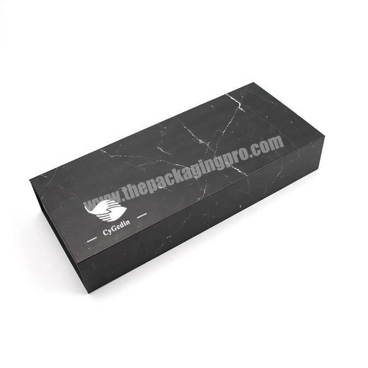 Luxury Black Marble Chocolate&Candy Packaging Gift Box Customized Logo Gold Stamping  Book Shape Packing Gift Boxes With Insert