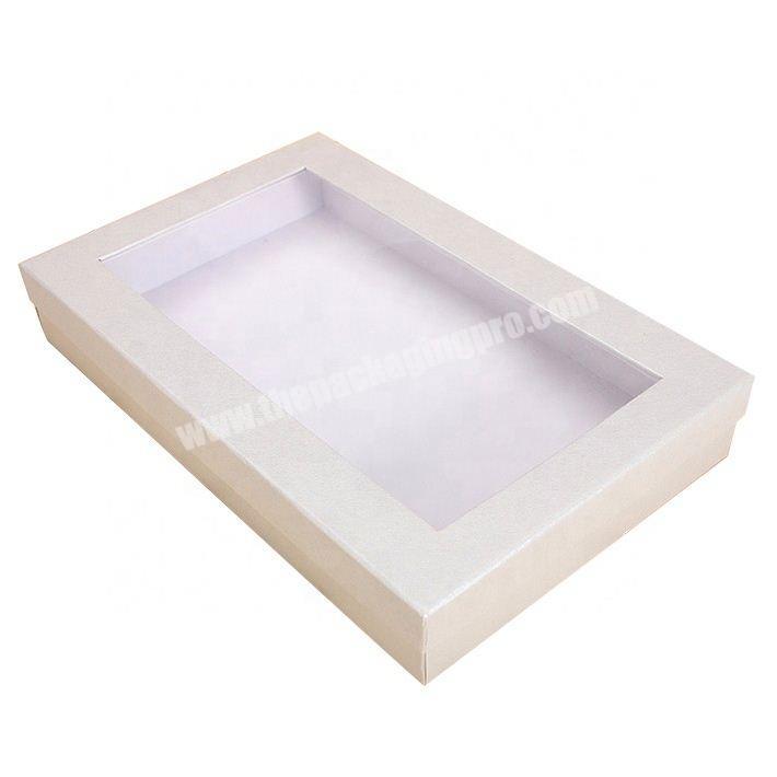 Wholesale Custom Popular Garment Paper Cardboard Gift Box with Clear Window
