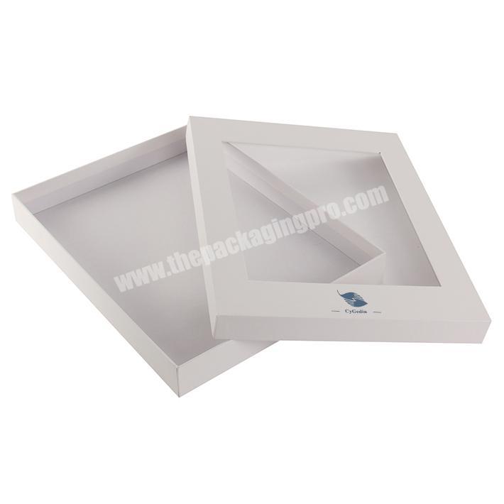 Printing T-shirt Packaging Paper Gift Cardboard Box with Clear PVC Window