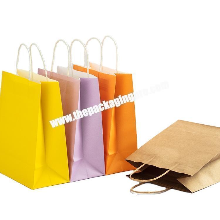 Concise kraft paper bag biodegradable kraft paper shopping bags