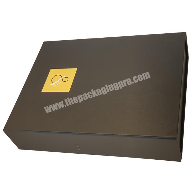 Factory Supply Black Magnetic Clear Boxes For Gifts Packing Clothing Boxes Custom Printed