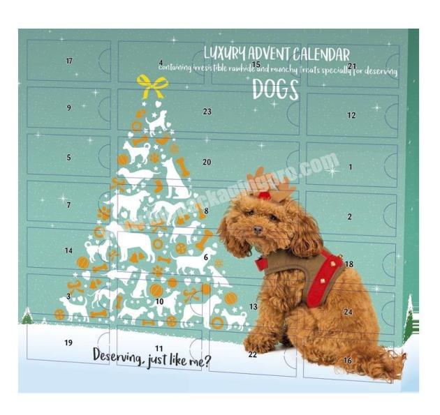 Custom Dog Advent Calendar Box For Christmas