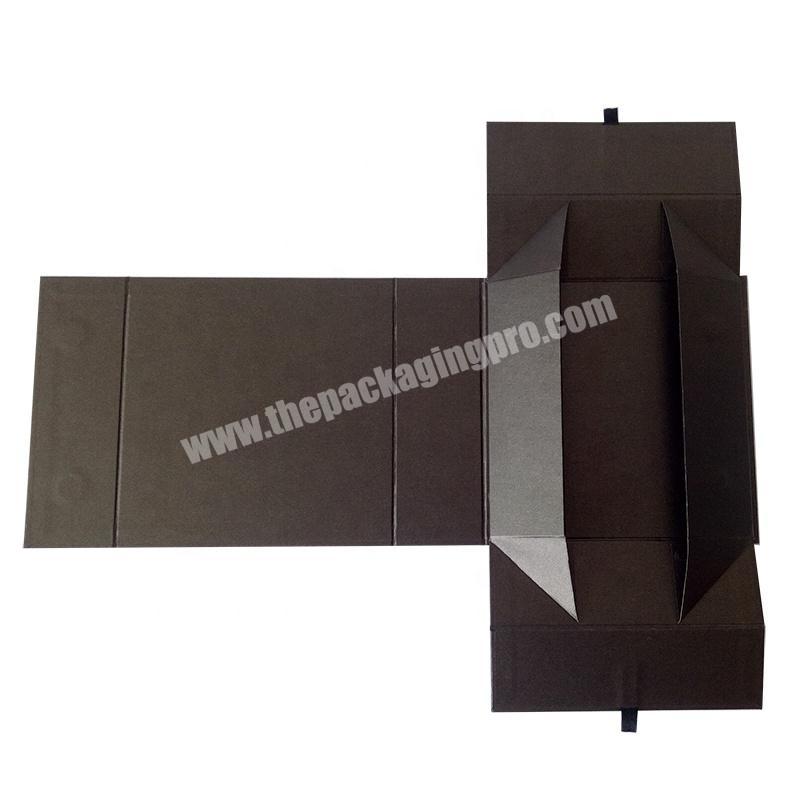 Magnetic Folding Gift Box Black Custom Logo Paper Cardboard Box Online