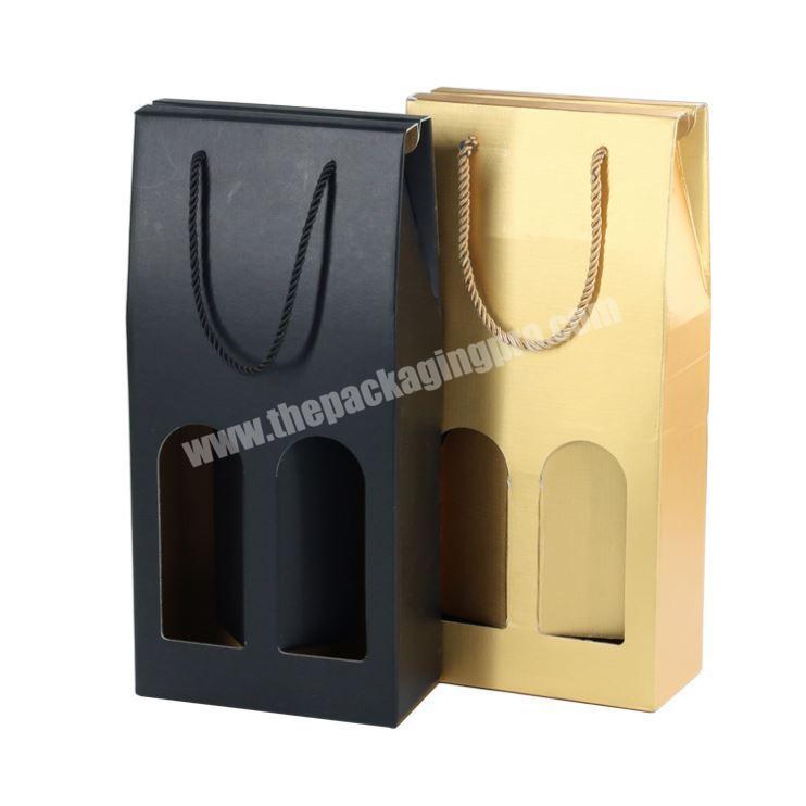 Corrugated paper customized logo red wine bottle gift boxes for packaging