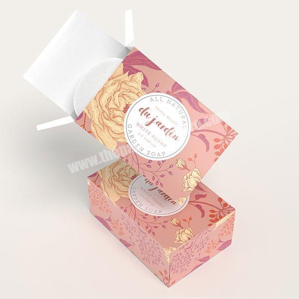 Custom Logo Gold Foiled Reverse Tuck End Cardboard Paper Organic Hand Soap Carton Box Packaging