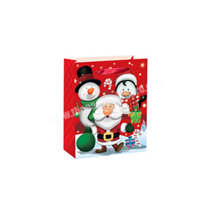 Best Sale Red Trumpet Portable Heavy-Duty Cartoon Characters Christmas Paper Bag