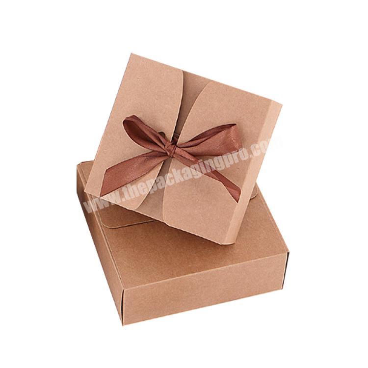 High quality Custom wholesale carved kraft paper gift box reusable low price