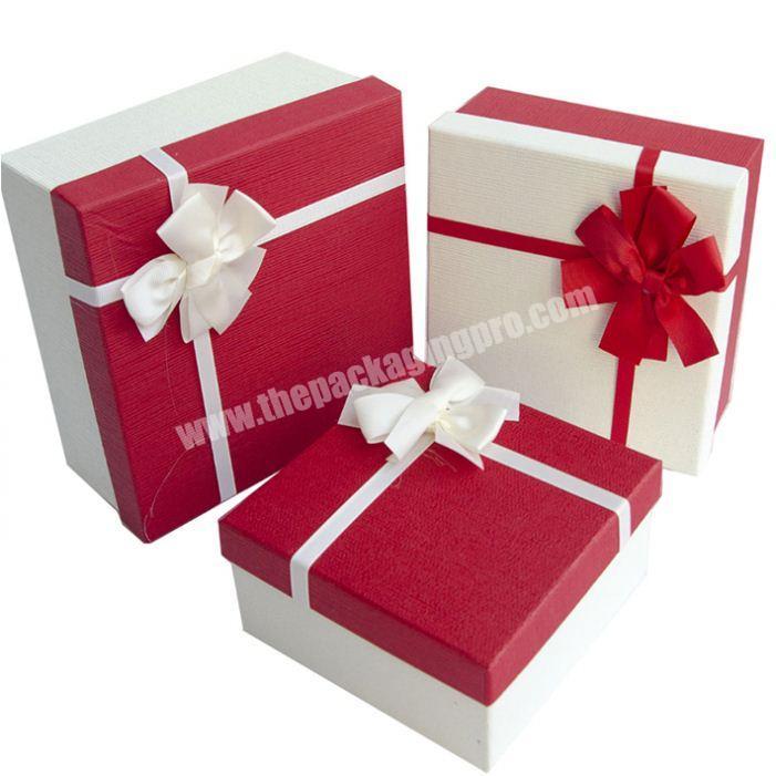 Wholesale Fashionable Gift Packaging Paper Box With Ribbon