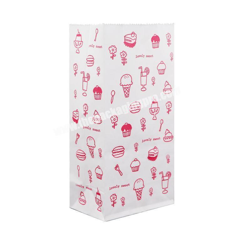 Customized design side gusset cheap paper bag printing, food paper pouch for snack