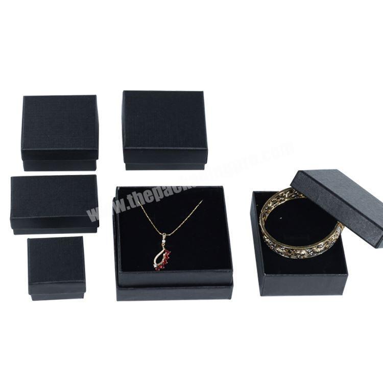 Custom logo black free sample jewelry box for wholesale
