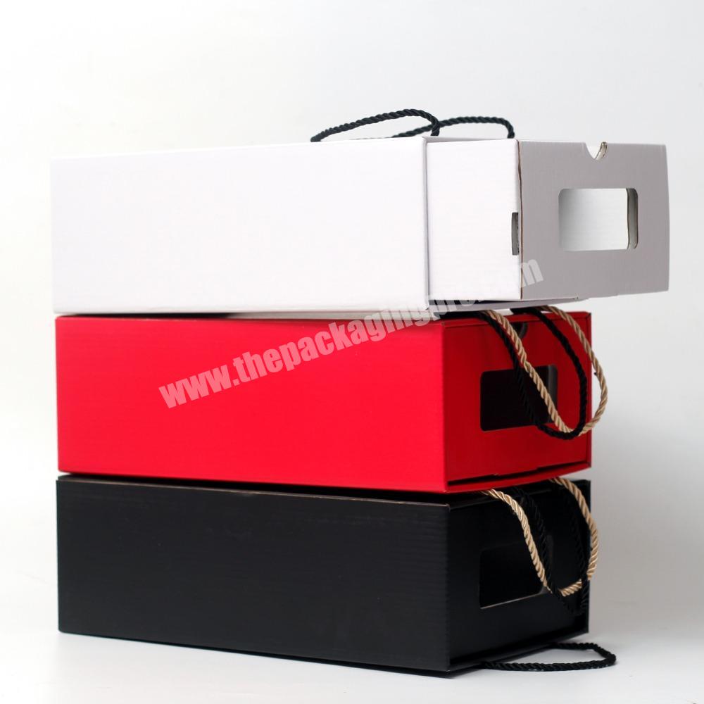 Personalized Luxury Shoes Packing Box With Handle Folding Paper Box For Shoes