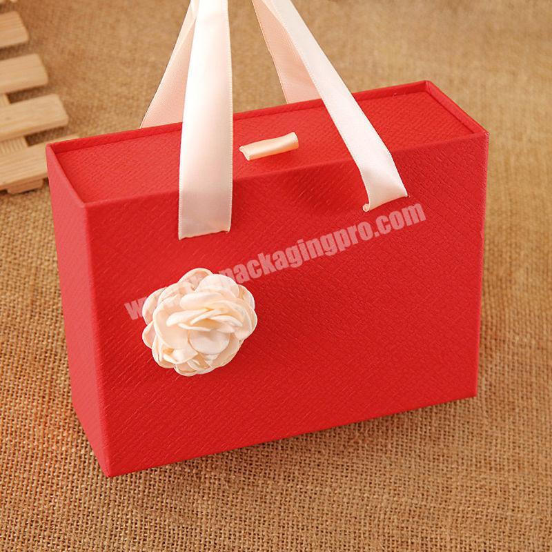 Hot Sale High Quality Paper Gift Box With Handle For Wedding/Holiday/Gifts