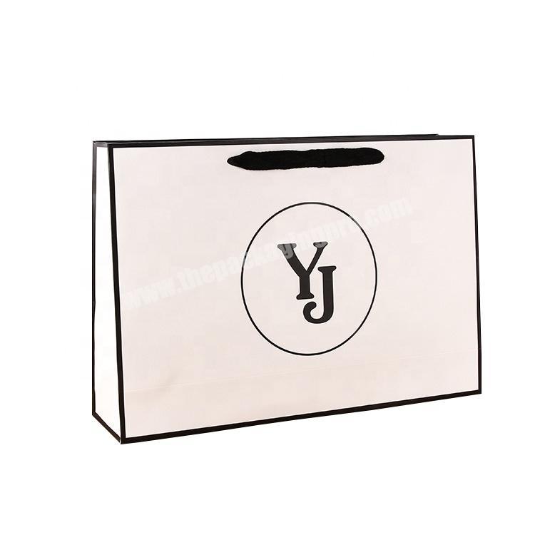 Paper Gift Bag White Garment Shopping Bag With Your Own Logo Print
