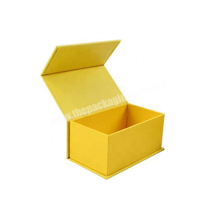 Custom Printed Magnet Gift Box Yellow Rigid Box for Gift Packaging