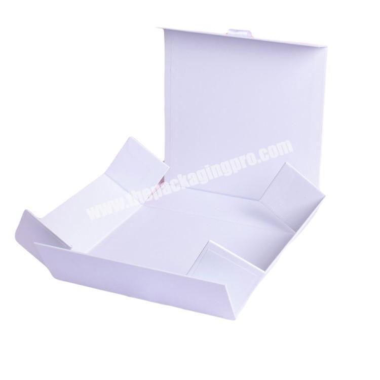 High quality folding book gift box with custom flip cover can be reused with ribbon