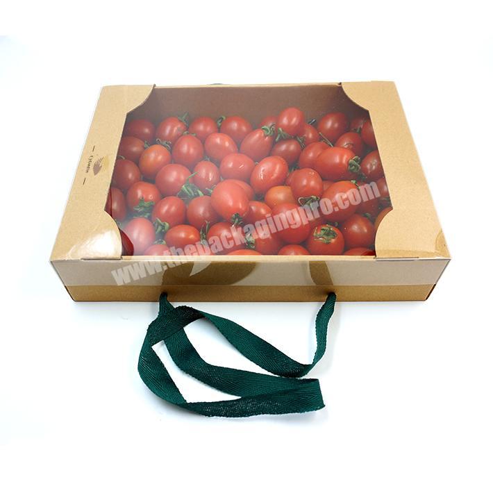 Eco-friendly Corrugated Kraft Paper Customized Logo Printing Packaging Box Fruit Packaging Fruit and Vegetable Packaging Cygedin