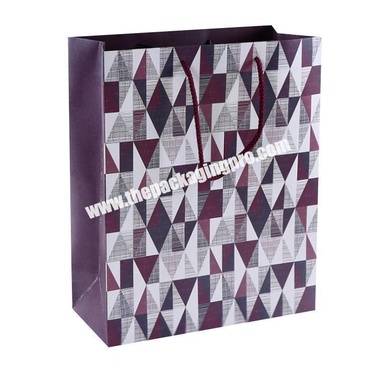Wholesale fine purple paper bags Print Kraft Candy Color Custom Small Gift Paper Bag