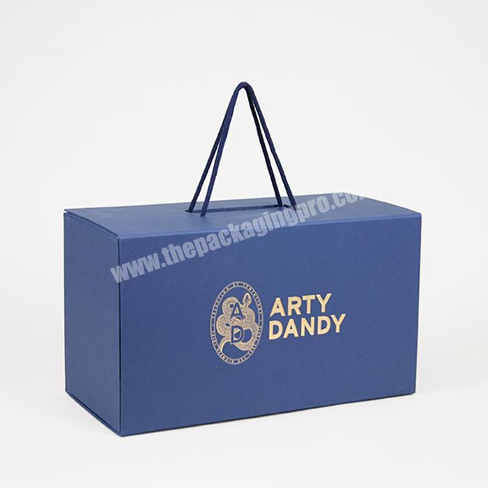 Custom High Quality Bag Box Folding Paper Box With Handle Matte/Gloss Lamination For Shoes/Tea/Wine/Cosmetic/Gift Packaging