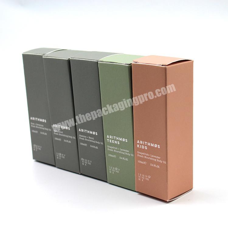 Colorful Skincare Cosmetic Bottle Packaging Box Custom High Quality Paper Board Makeup Gift Box Beauty Packaging Art Paper