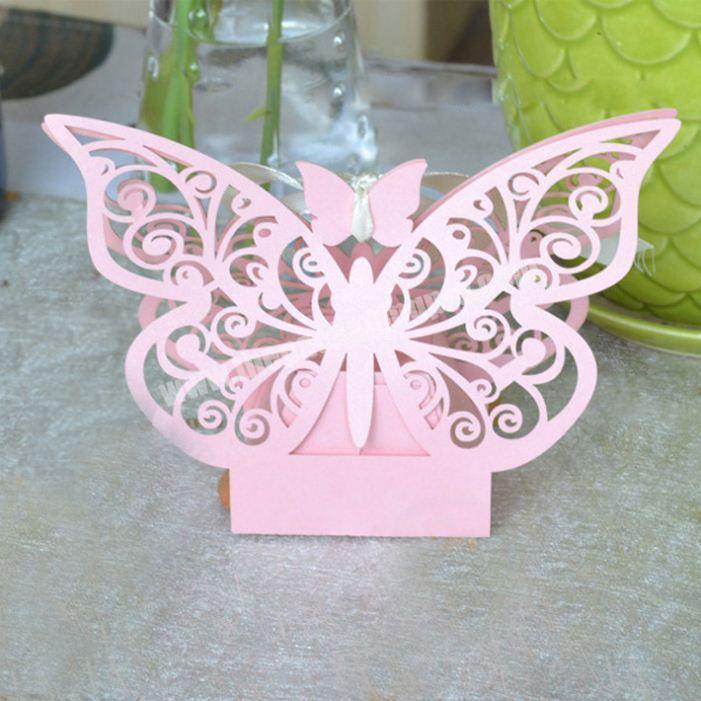 Luxurious Butterfly Shape Laser Cut Wedding Favor Box Brand Factory online Shopping