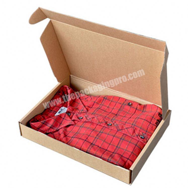 Custom made flexo printing garment packaging box cardboard shipping box for clothes