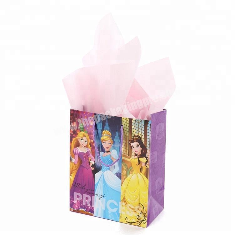 High-quality Small Adorn Article Cartoon Princesses Paper Bag For Gift Packing
