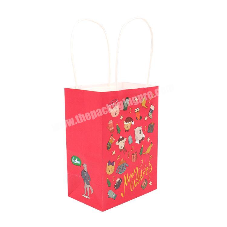 customized logo printing wholesale factory paper gift bag with handles