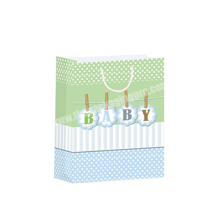 Eco-friendly Simple Design Durable Custom Birthday Paper Gift Bags For Child