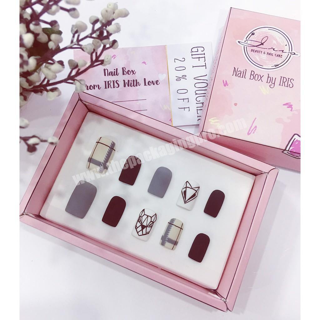 Manufacturer's Free Design Customized High-end Luxury Brand Nail Packaging Box For Nail Gift Box
