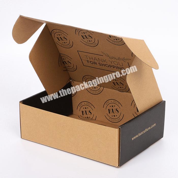 Custom Printed Brown Corrugated  Storage Make Up Box Mailing Box Folded Shopping Box
