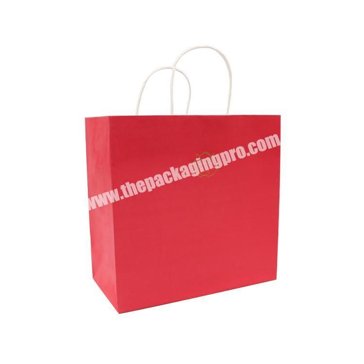 custom heavy duty recycled twisted handles food takeaway kraft paper bag grocery with logo