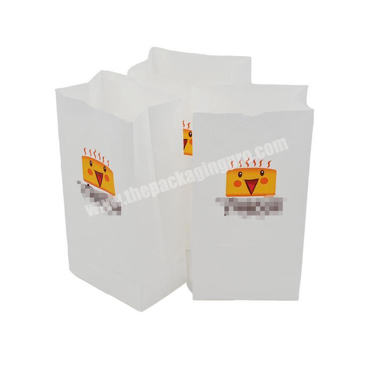 Wholesale high quality Custom white eco bread kraft paper food bag cake paper bag