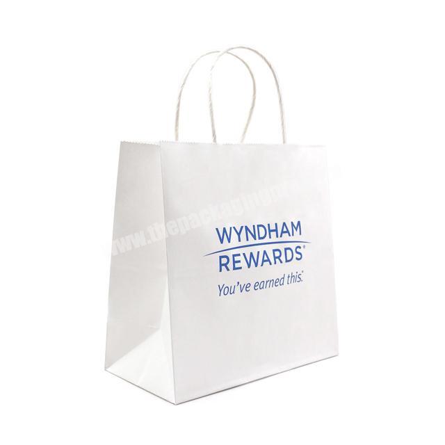 Reusable Paper Logo Luxury Gift Kraft Custom Printing With White Shopping Bag