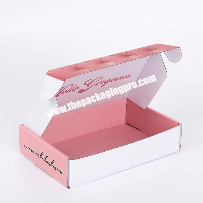 Customized fashion gift box packaging eco-friendly garments courier box with your logo