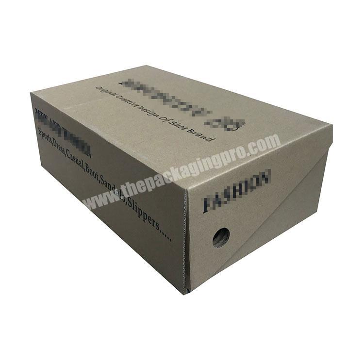 High quality customized logo Custom Shoes Gift Packaging Corrugated Box wholesale
