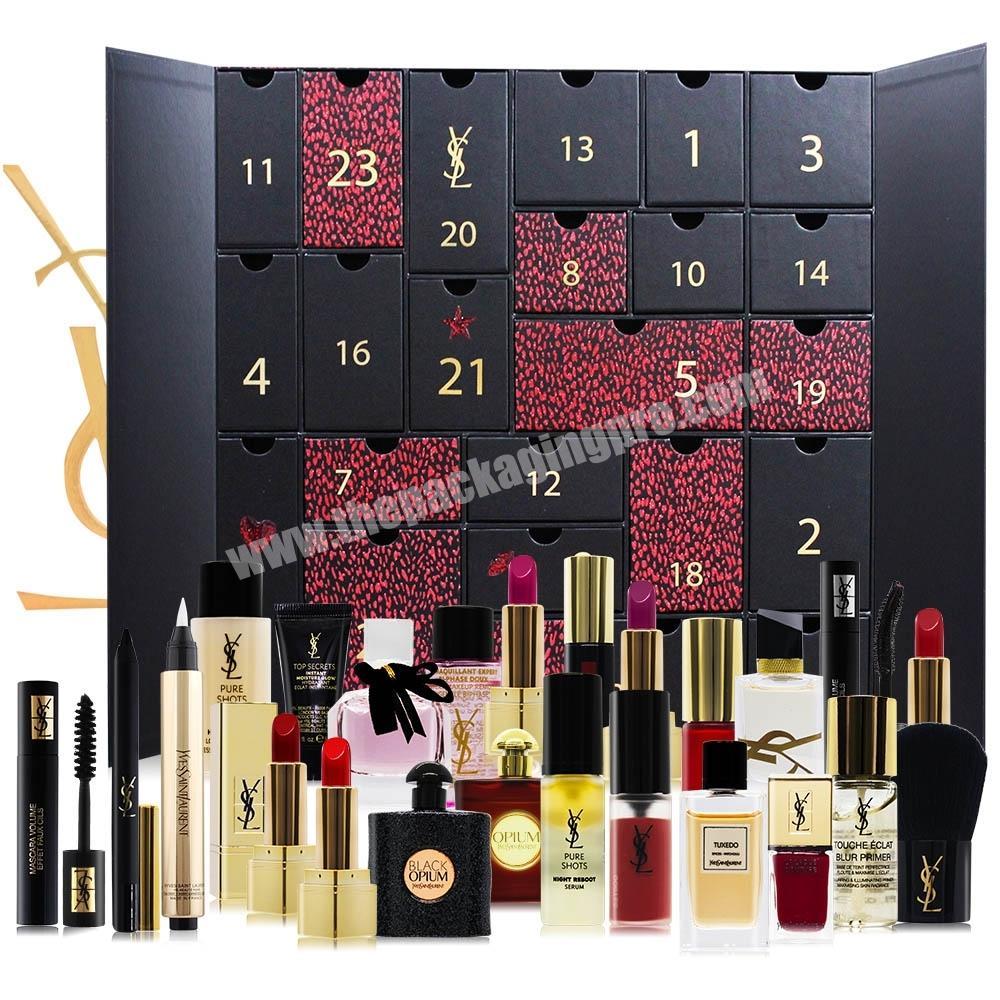 Custom 2021 Popular Cosmetic  Advent Calendar Cardboard Box Packaging