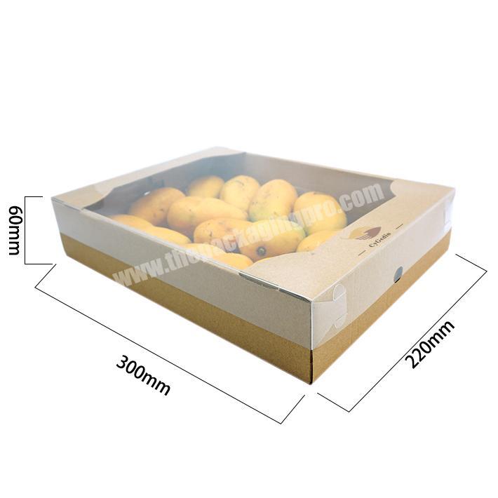 Vegetable Use and Fruit Use Disposable Feature Shipping Carton Custom Corrugated Cardboard Banana Carton Box With Plastic Lid