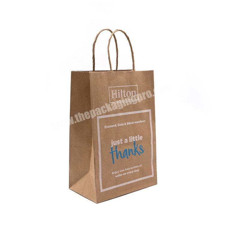 100% recycle kraft shopping bags paper packaging bags