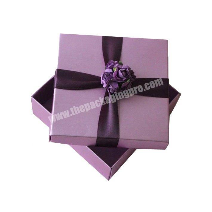 2 Piece Sturdy Paper Mini gift Boxes with Ribbon Design