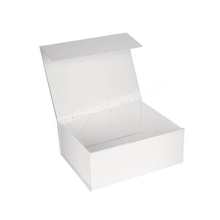 Luxury Eco Friendly Custom Book Shape Hard Flip Top White Small Folding Paper Box Magnetic Gift Box