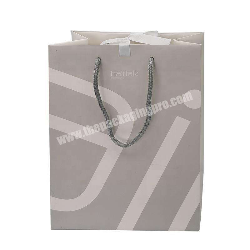 Durable Luxury Packing Bag bolsa carton regalo Custom Bag with Ribbon Closure