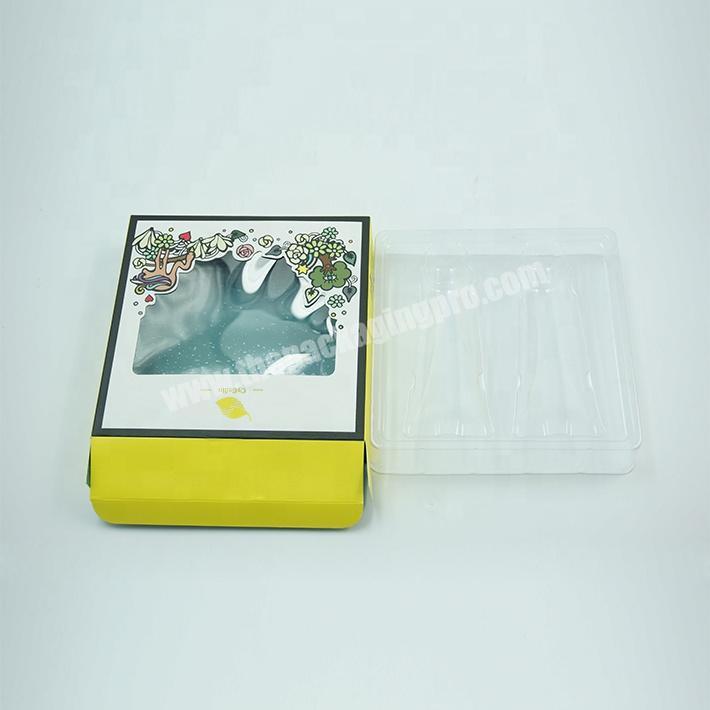High Quality Small Square Shaped Paper BOX Facial Cleanser Cosmetic/Perfume Gift Set Packaging Box with PVC Window