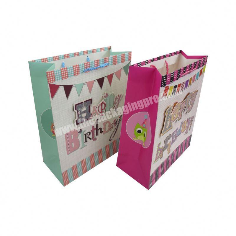 Handmade 3d paster dusting shopping paper bags,packaging hand bag gift bag