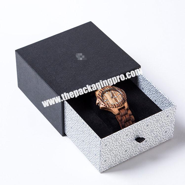 Wholesale Rigid Jewellery Bracelet Set Drawer Black Gift Box with high quality