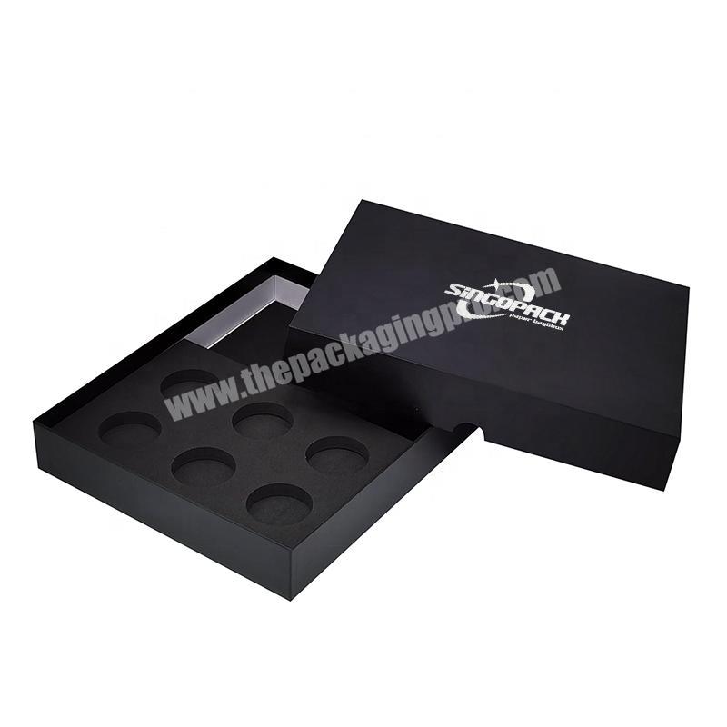 Printing Packaging Services Medical Packaging Hat Box Black Paper Boxes with Lids